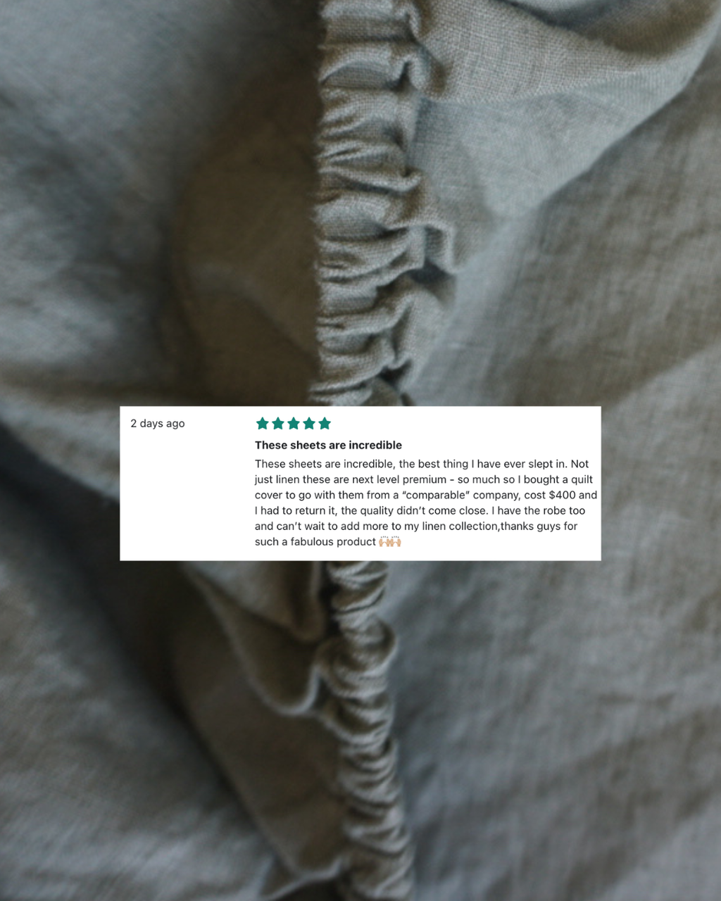 Linen Fitted Sheet in Khaki