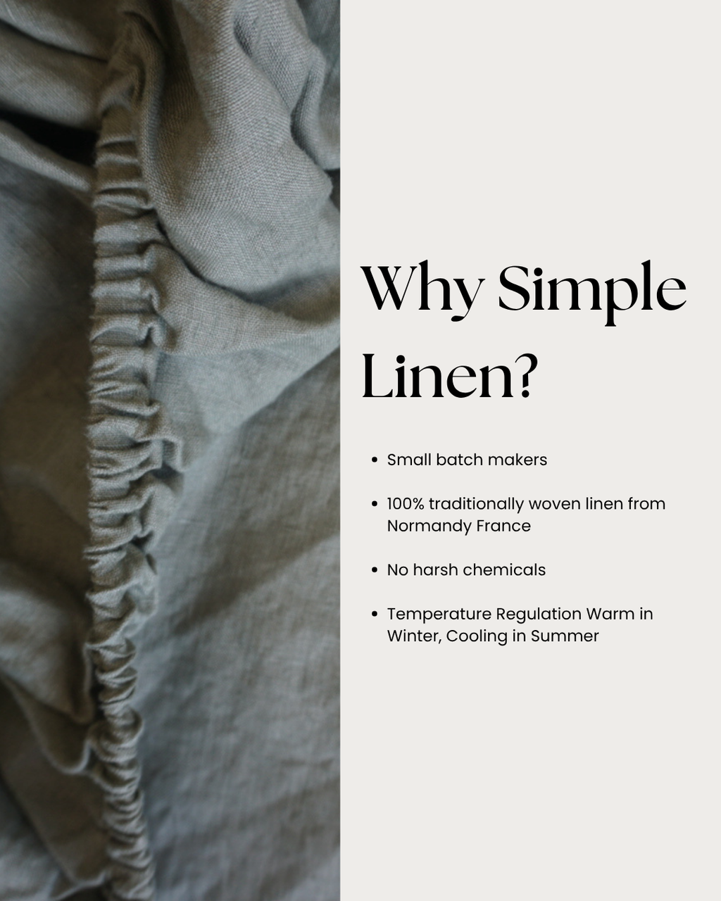 Linen Fitted Sheet in Khaki