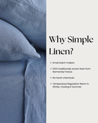 Linen Flat Sheet in Cloud Blue