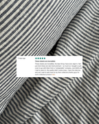 Linen Fitted Sheet in Marine Stripe