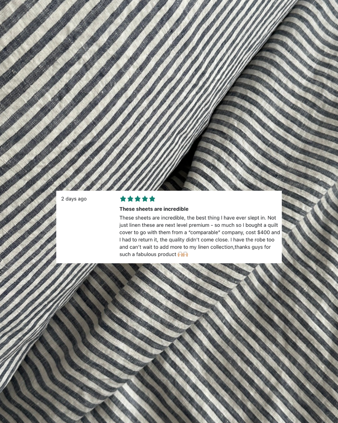 Linen Pillowcases in Marine Stripe