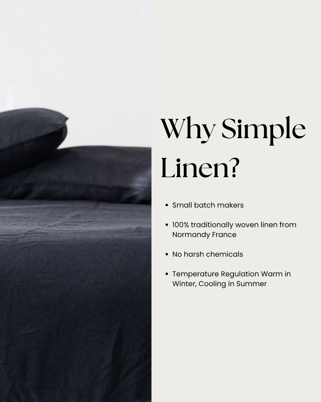 Linen Fitted Sheet in Navy