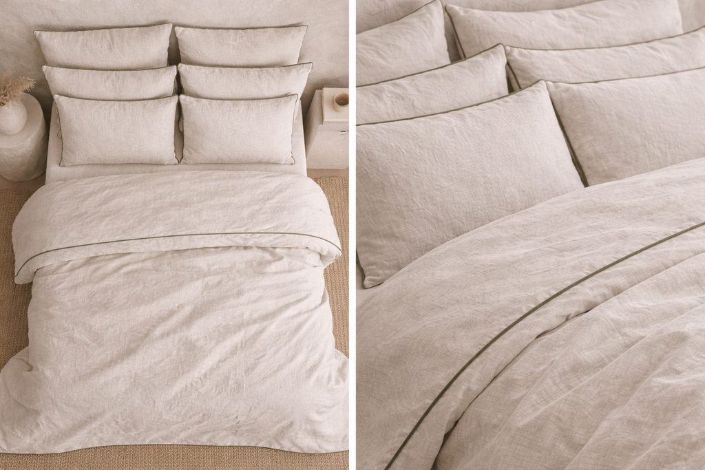 The Normandy Collection - Linen Piped Duvet Covers