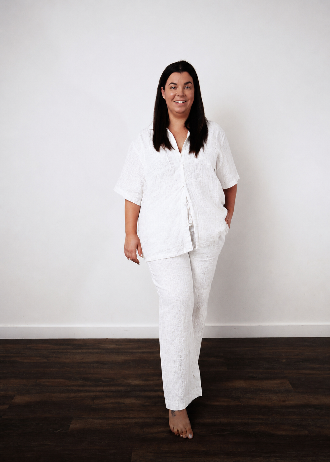 Linen Set Pants + Short Sleeve