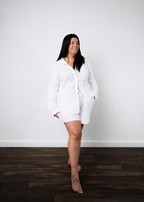 Linen Set Long Sleeve Shirt + Shorts