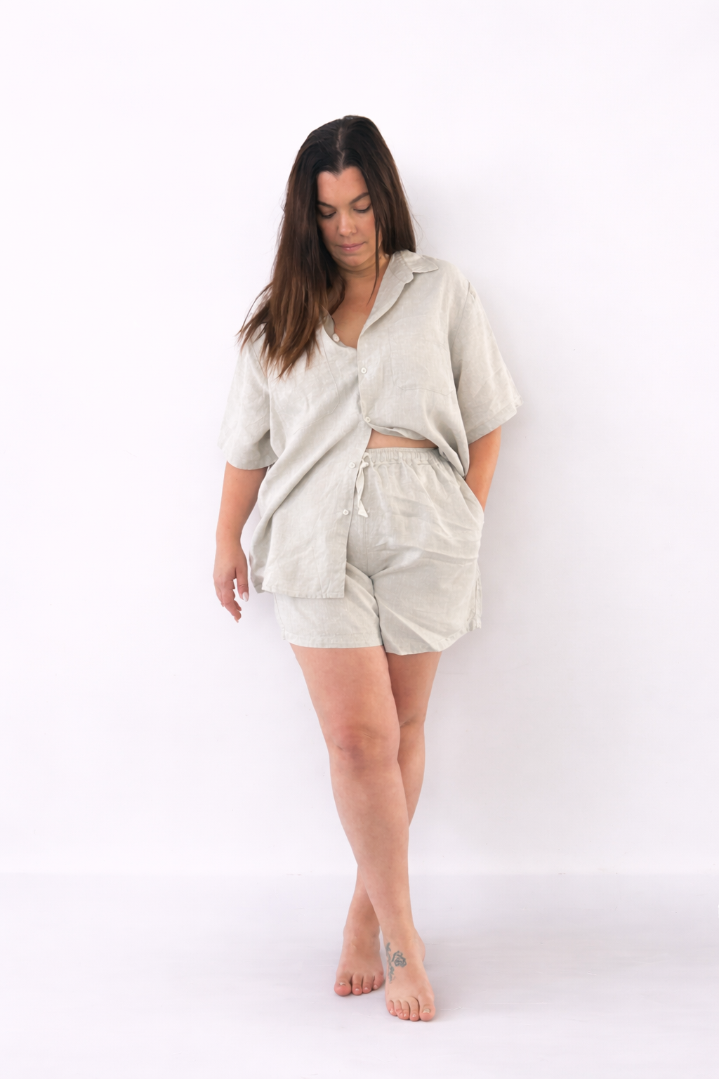 Linen Short Sleeve Set