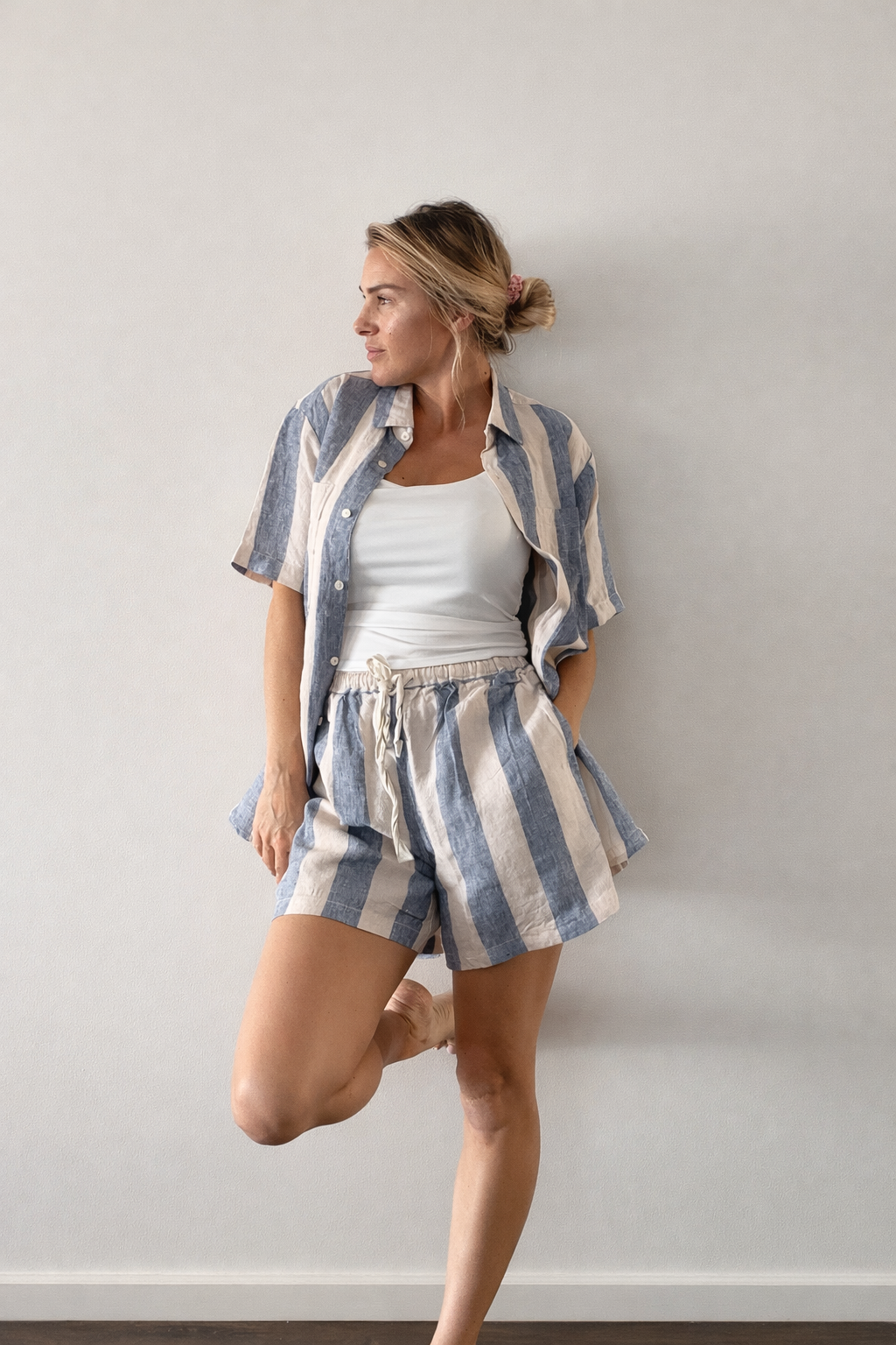 Linen Short Sleeve Set