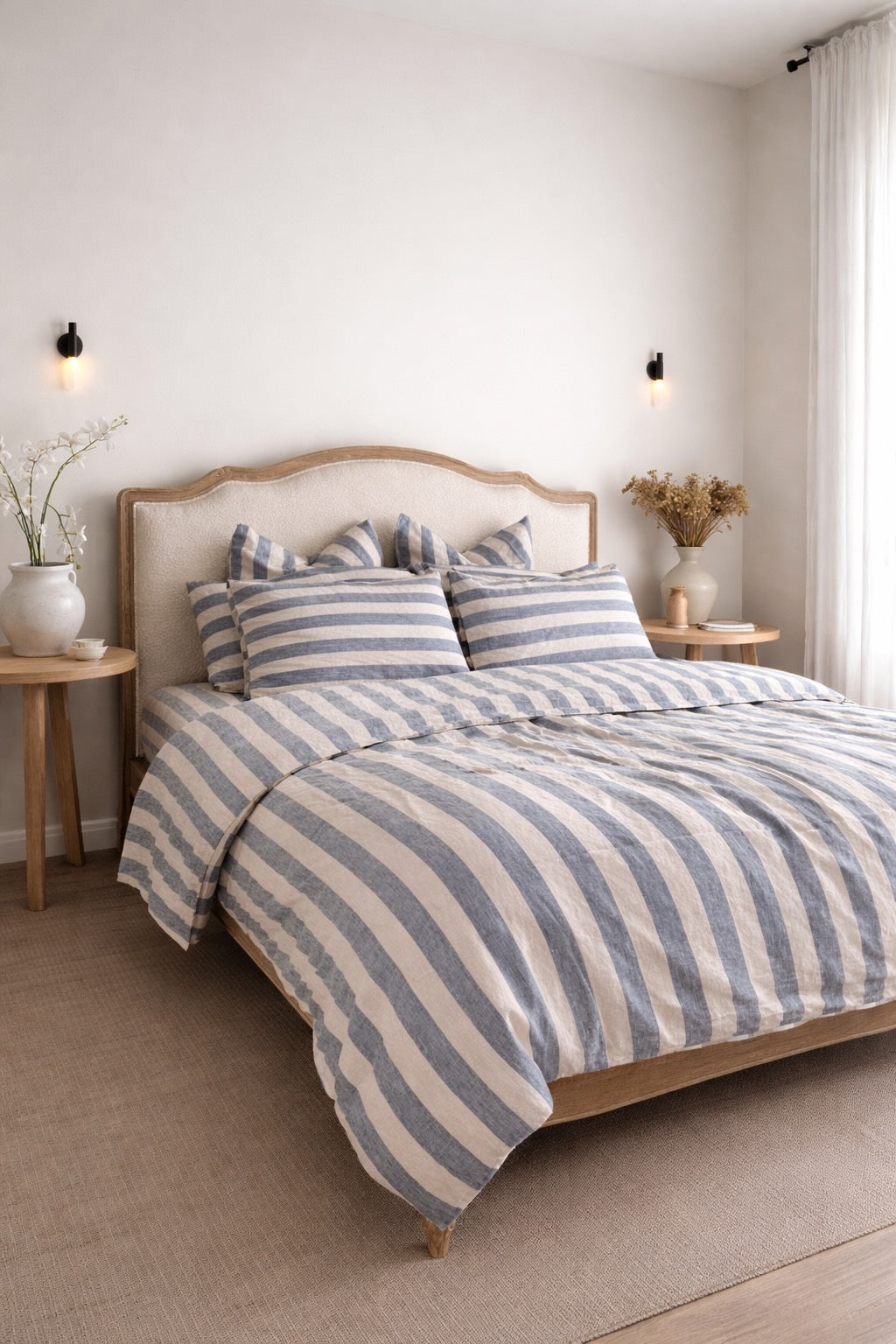 Linen Fitted Sheet in Talulah