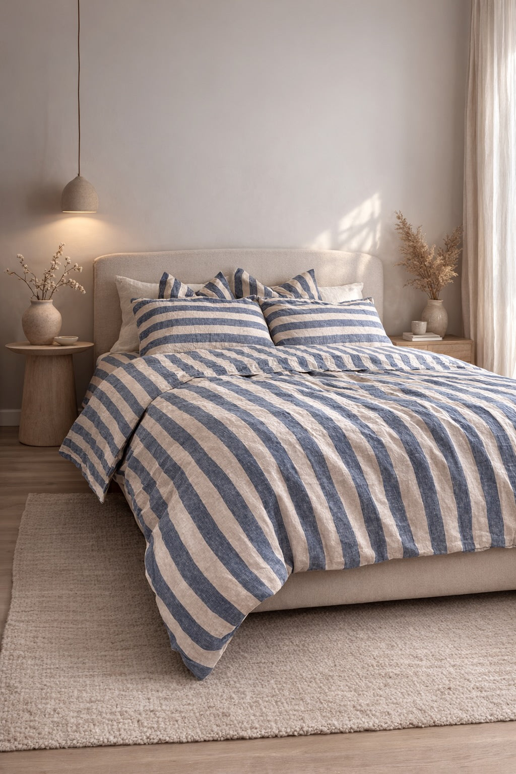 Linen Fitted Sheet in Talulah