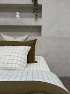 Linen Sheet Set in Windowpane