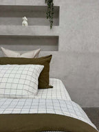 Linen Pillowcases in Windowpane