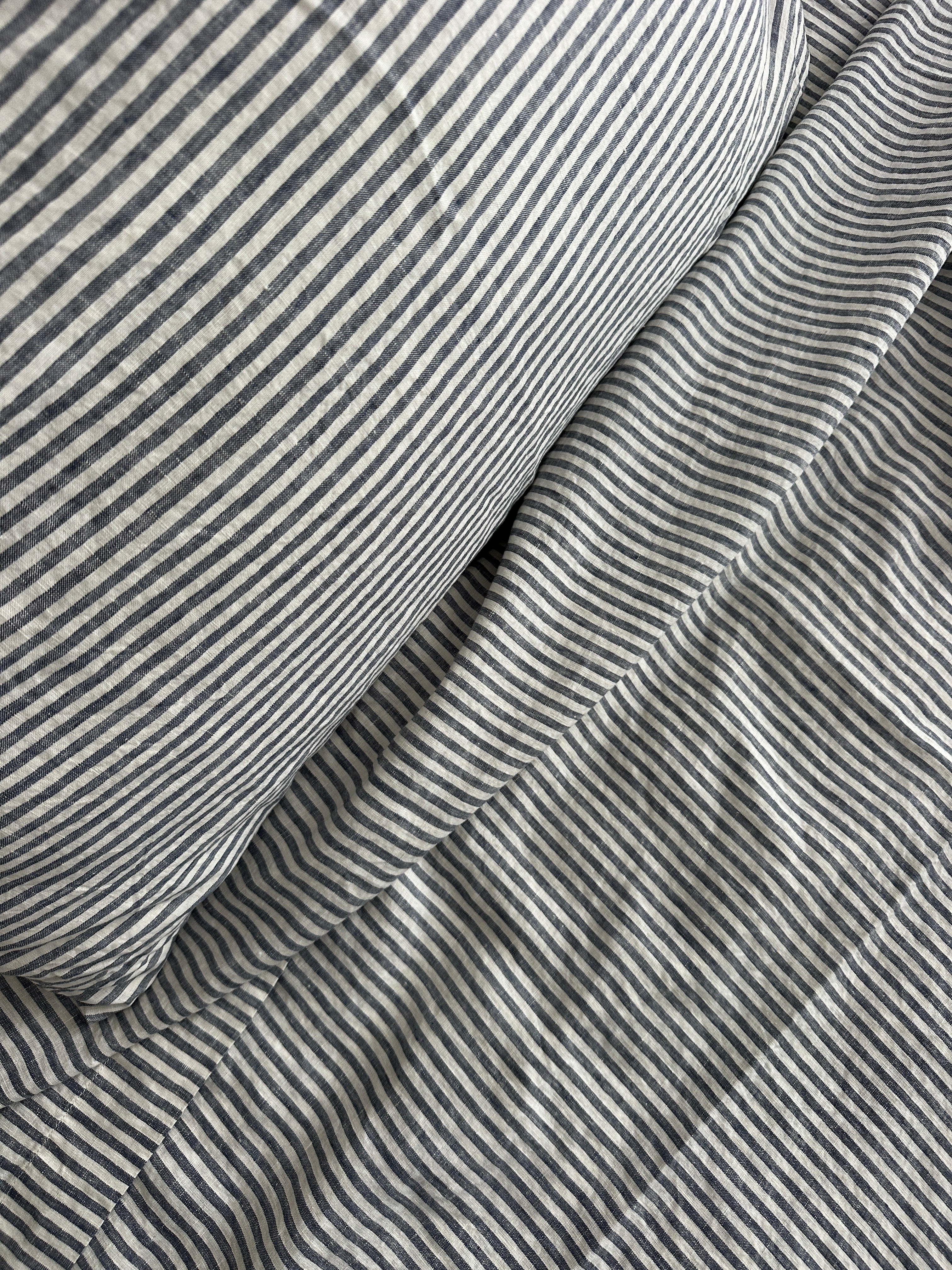 Linen Pillowcases in Marine Stripe