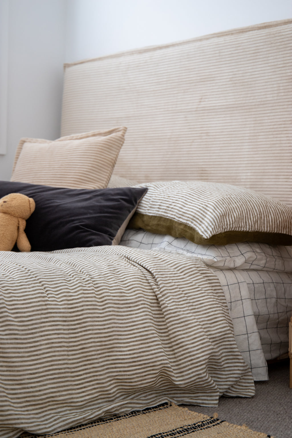 Linen Sheet Set in Windowpane