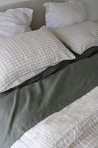 Linen Flat Sheet in Khaki