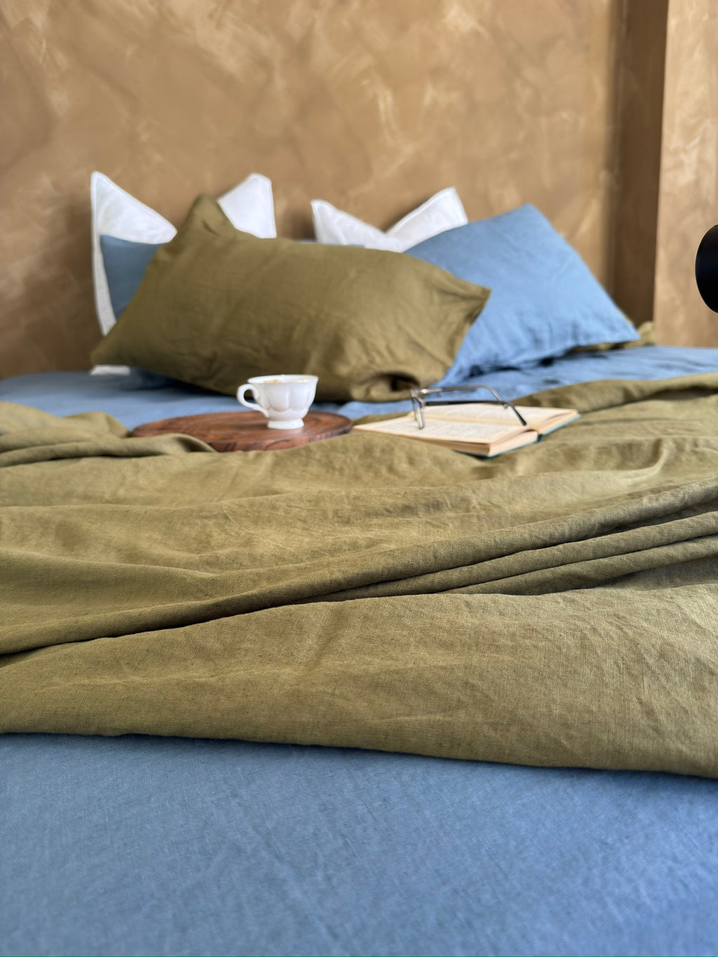 Linen Pillowcases in Cloudberry