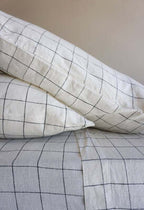 Linen Pillowcases in Windowpane