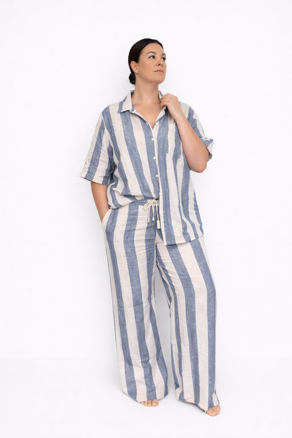 Linen Set Pants + Short Sleeve