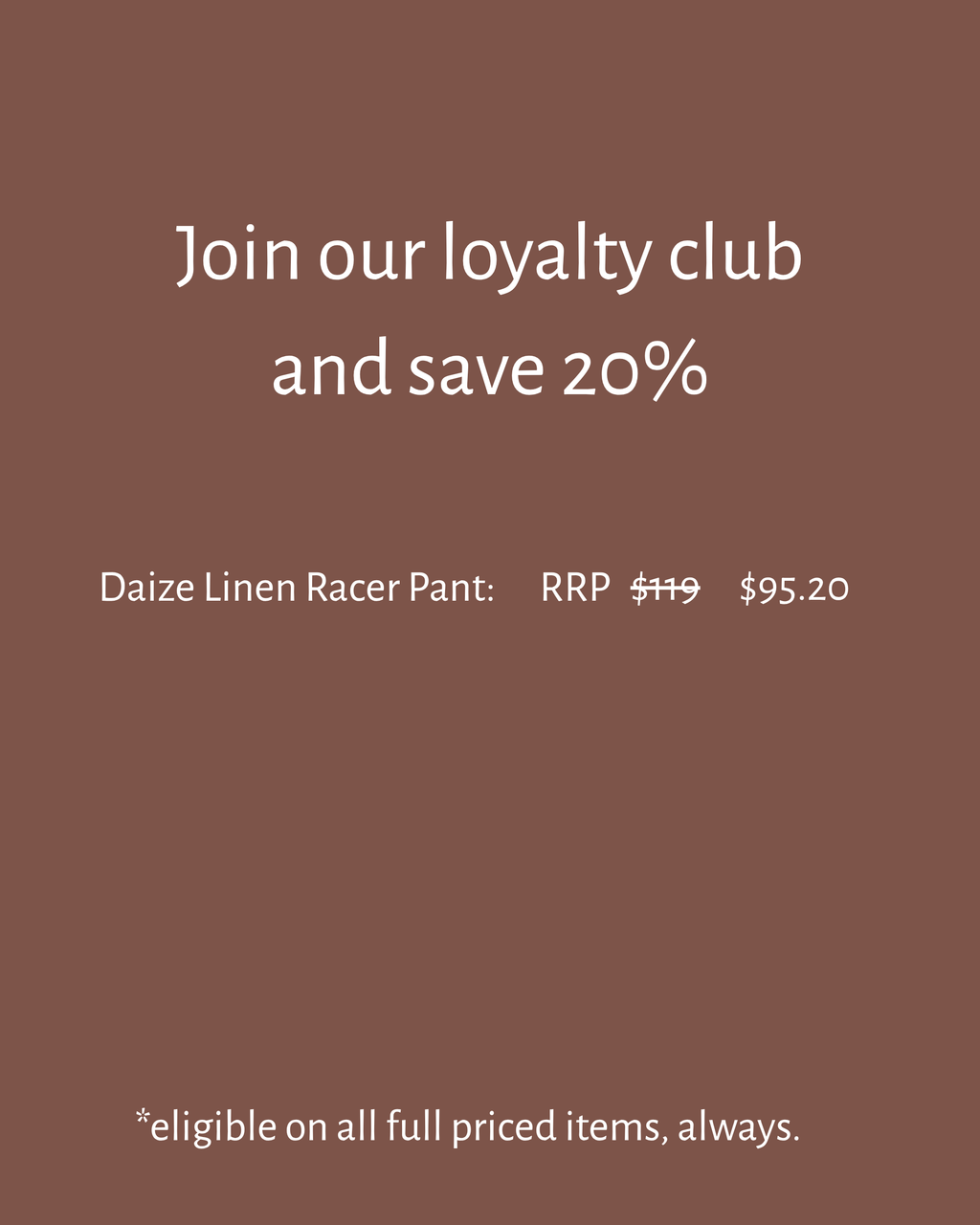 Daize Linen Racer Pant