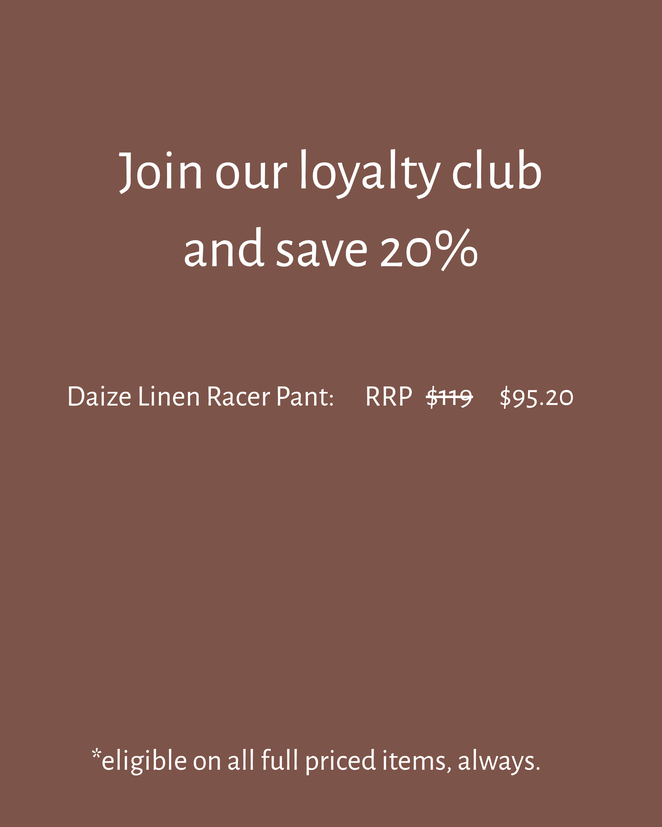 Daize Linen Racer Pant