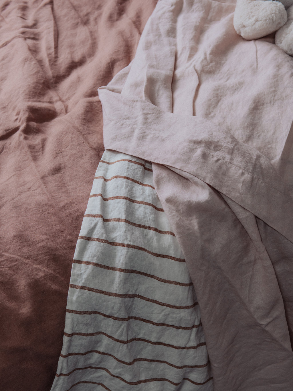 Linen Pillowcases in Fairy Floss Pink