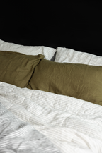 Linen Fitted Sheet in Olive