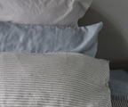Linen Fitted Sheet in Periwinkle
