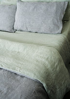 Linen Pillowcases in Marine Stripe