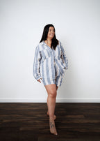 Linen Set Long Sleeve Shirt + Shorts