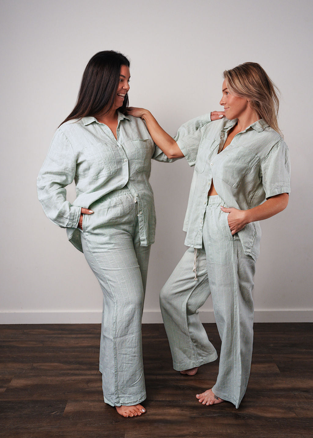 Linen Set Pants + Short Sleeve