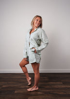 Linen Set Long Sleeve Shirt + Shorts