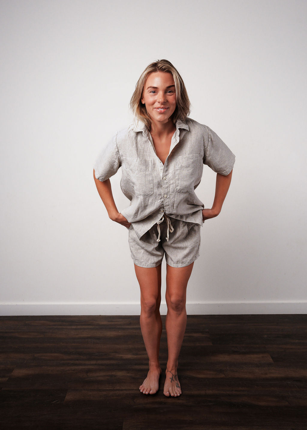 Linen Short Sleeve Set