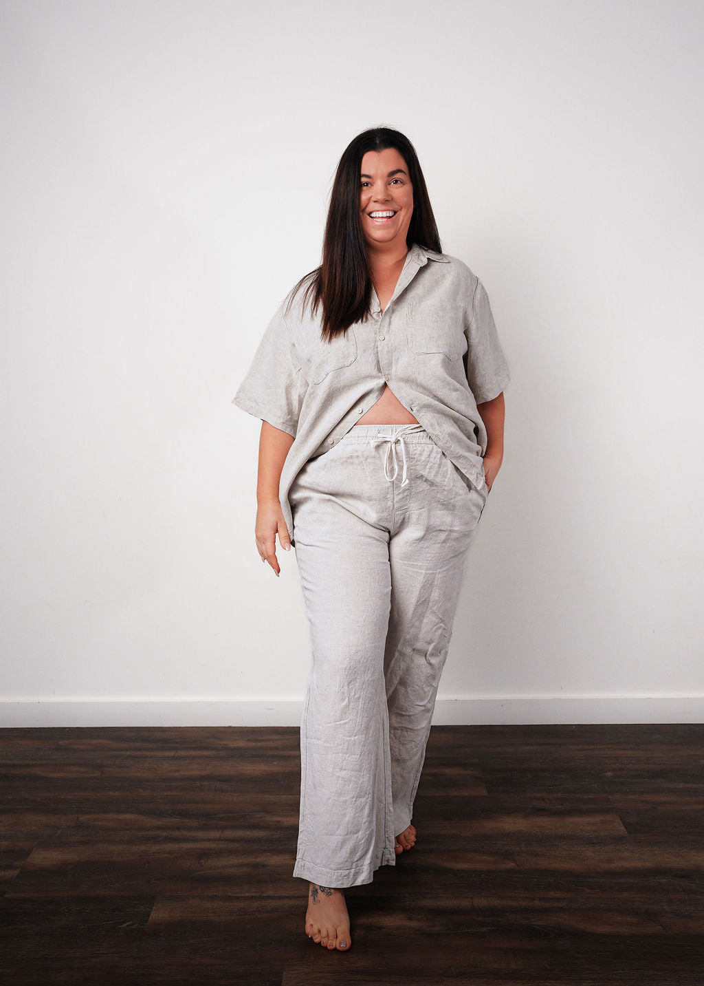 Linen Set Pants + Short Sleeve
