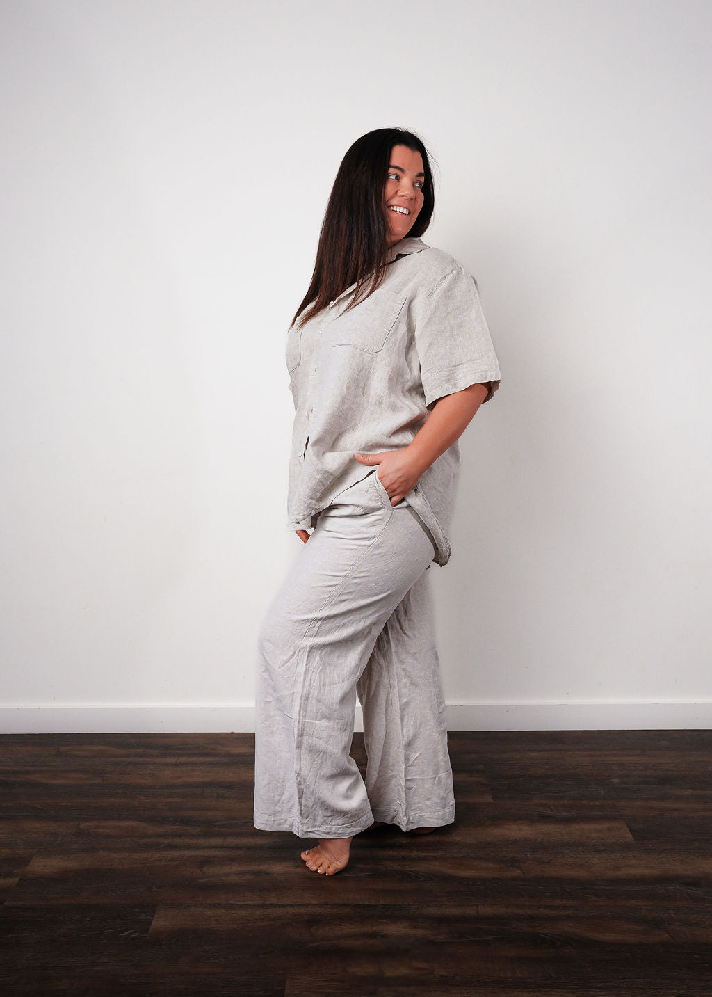 Linen Set Pants + Short Sleeve