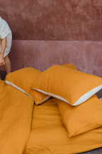 Linen Pillowcases in Marigold