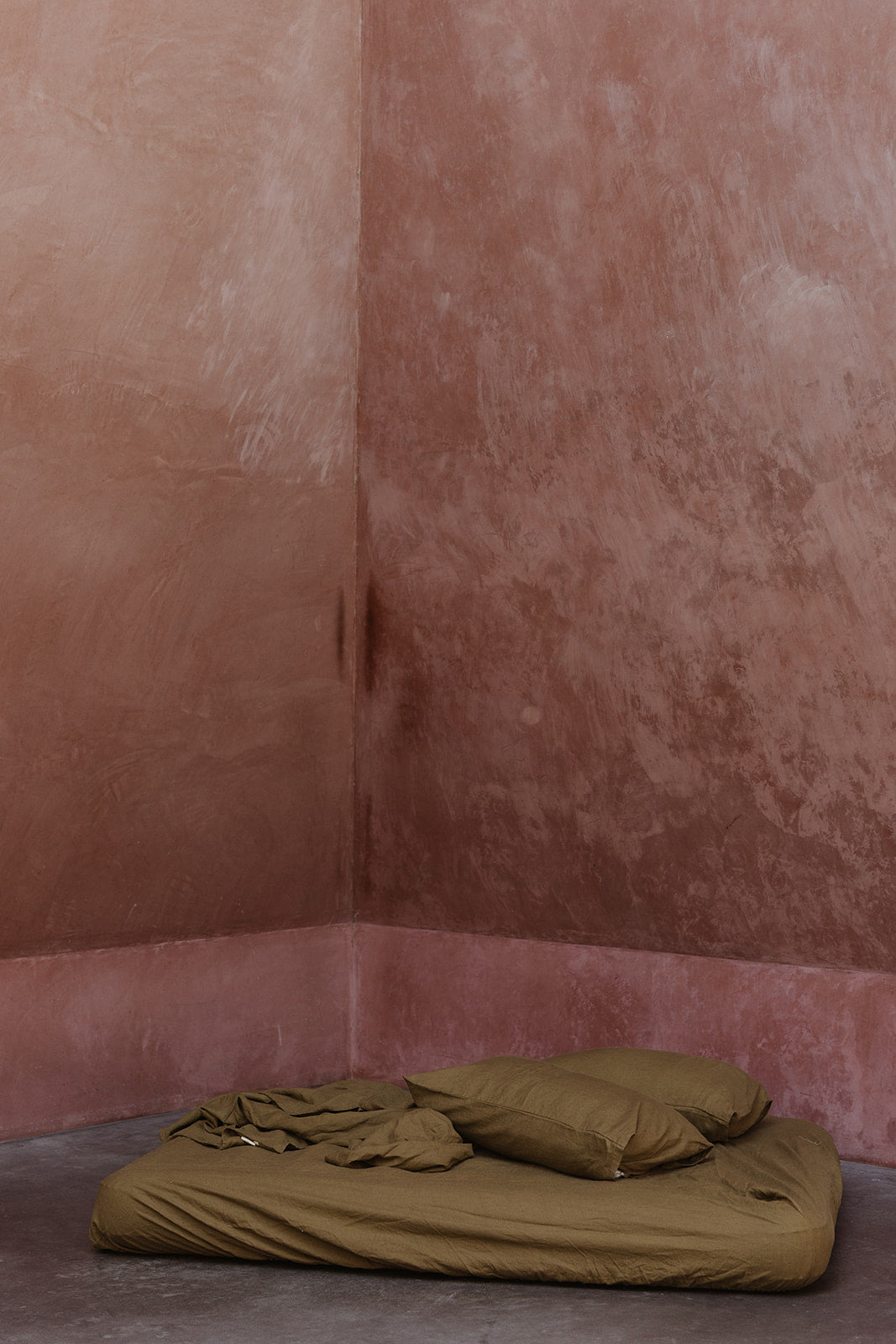 Linen Flat Sheet in Olive