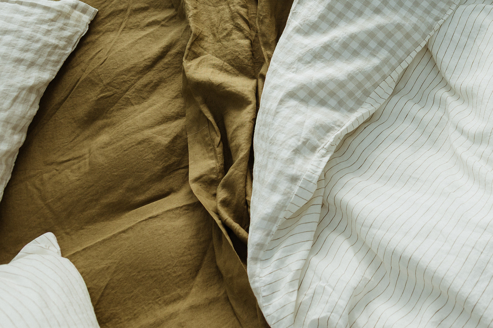 Linen Pillowcases in Olive