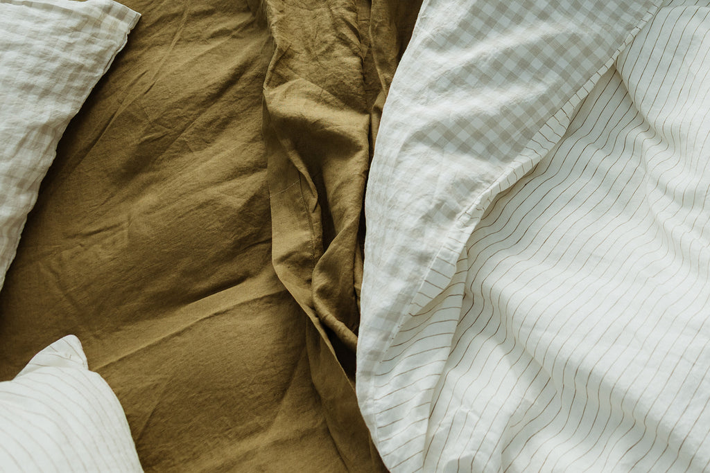 Linen Flat Sheet in Olive