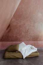 Linen Fitted Sheet in Olive