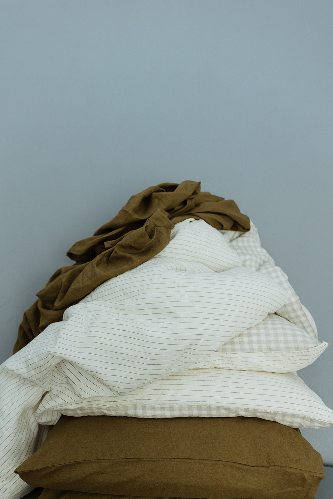 Linen Flat Sheet in Olive