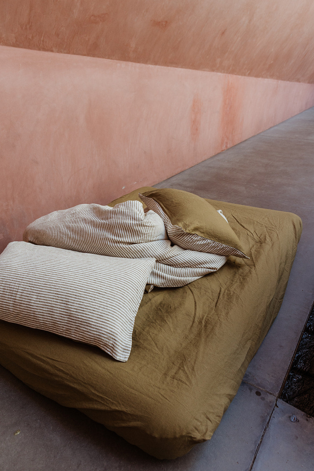 Linen Pillowcases in Olive