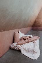Linen Pillowcases in Fairy Floss Pink