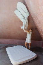 Linen Sheet Set in Pinstripe