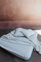 Linen Sheet Set in Pinstripe