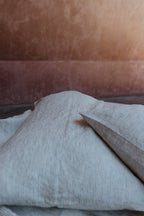 Linen Sheet Set in Pinstripe