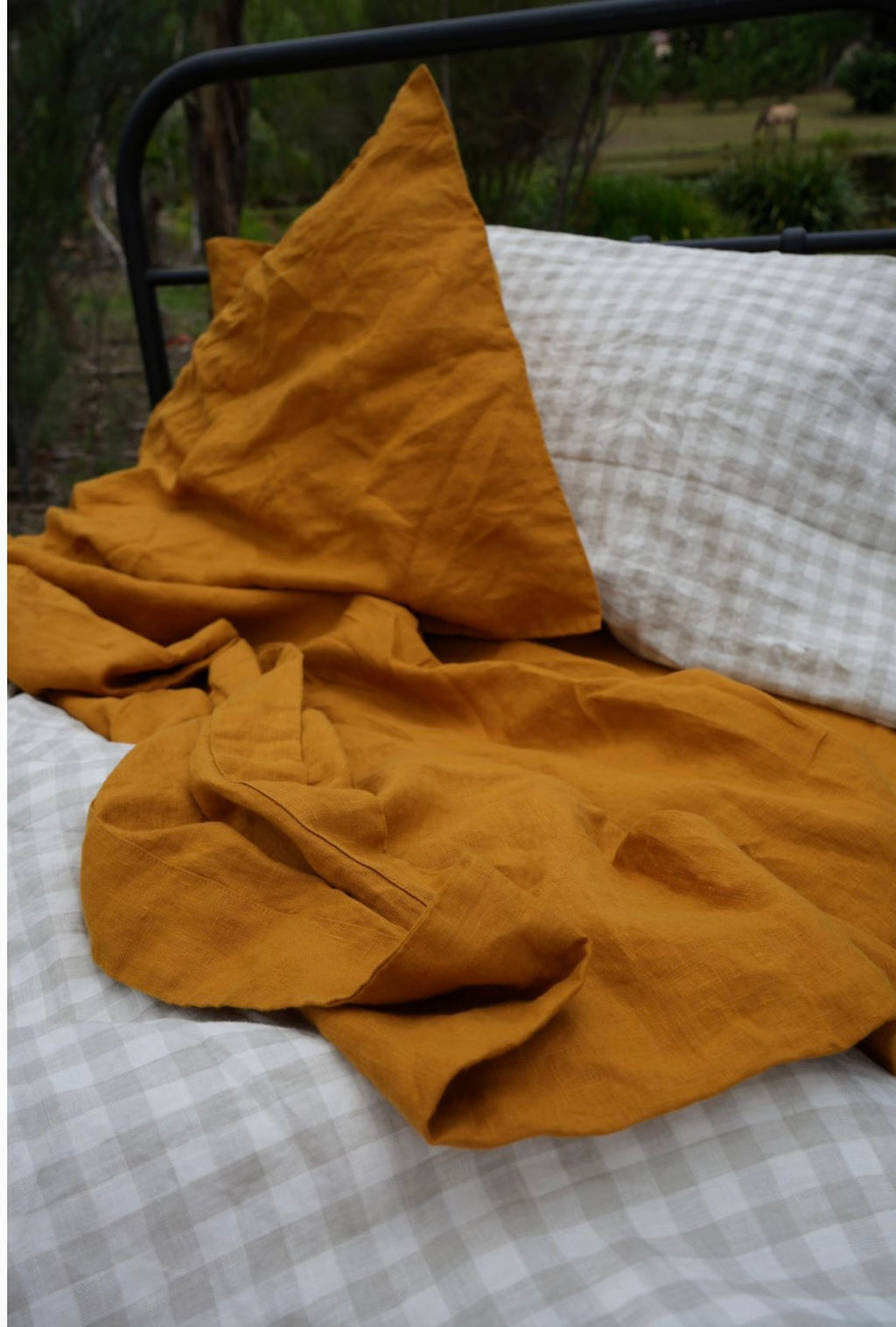 Linen Pillowcases in Marigold