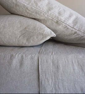 Linen Pillowcases in Oatmeal