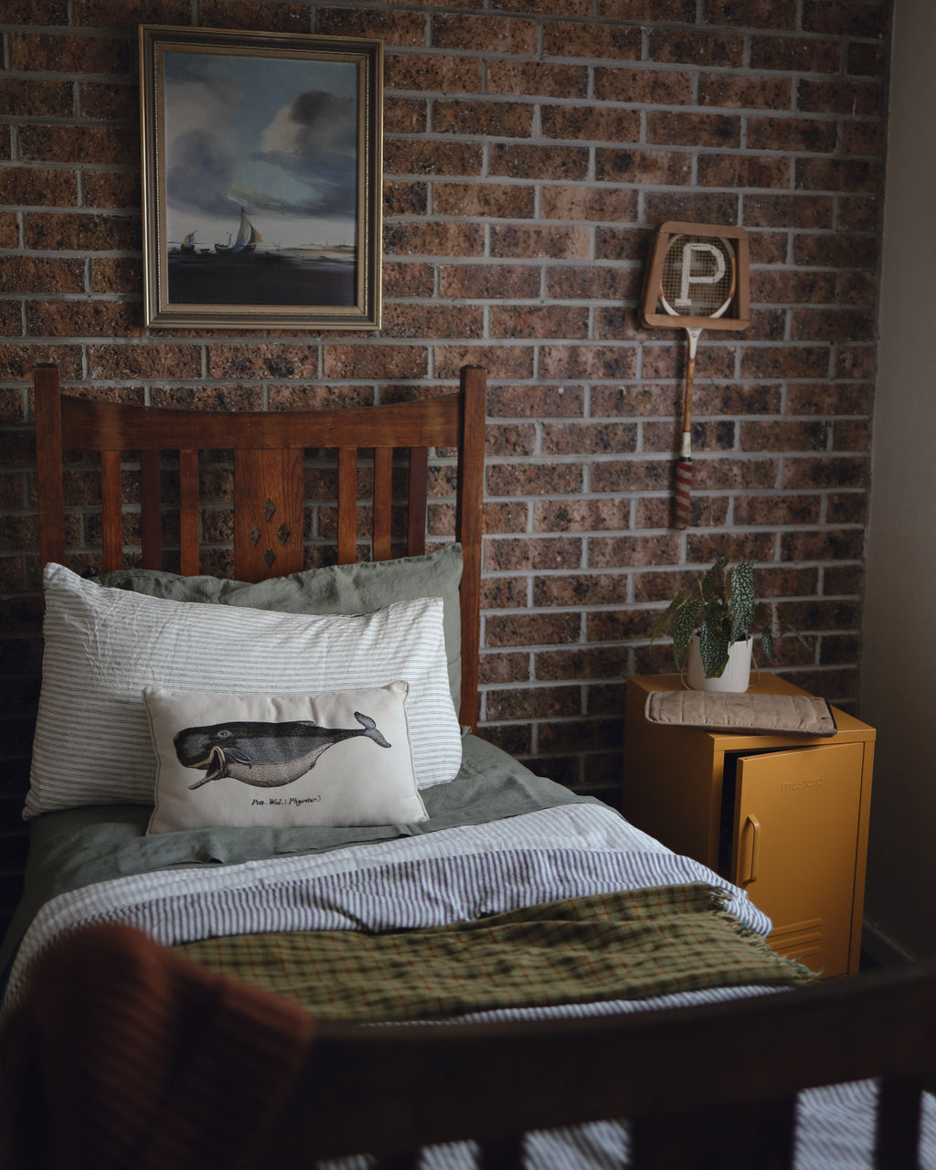 Linen Flat Sheet in Khaki