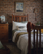 Linen Flat Sheet in Khaki